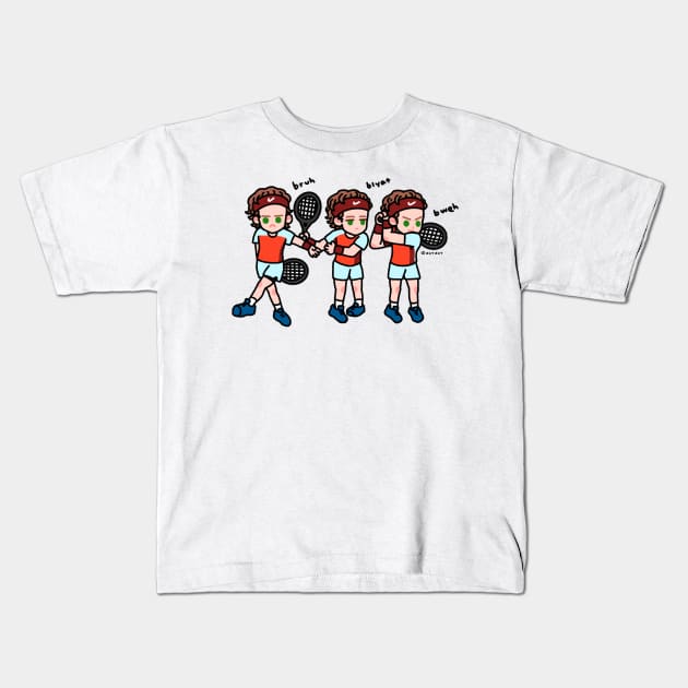 A wild backhand from Andrey LOL Kids T-Shirt by dotbyedot